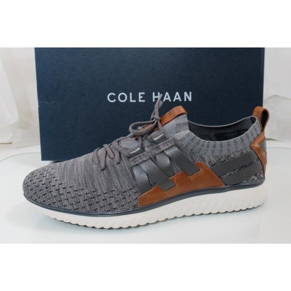 Men's Cole Haan Grand Motion Woven stitchlite Sneakers Shoes Grey - Picture 2 of 8